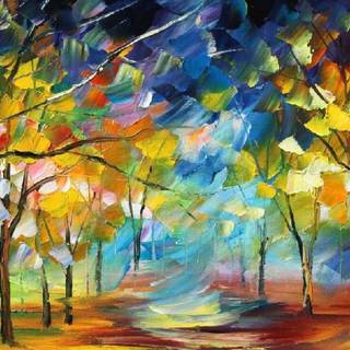 Modern art autumn wallpaper