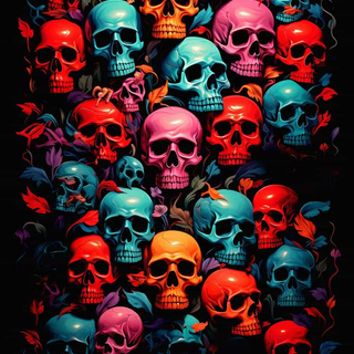 iPhone Halloween skull wallpaper