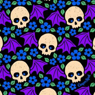 iPhone Halloween skull wallpaper