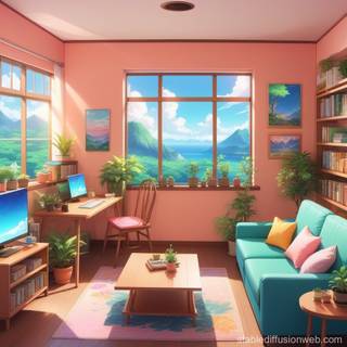 Cozy autumn lofi wallpaper