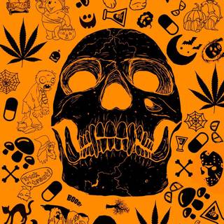 iPhone Halloween skull wallpaper