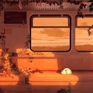 Cozy autumn lofi wallpaper