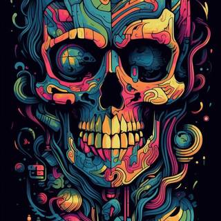 iPhone Halloween skull wallpaper