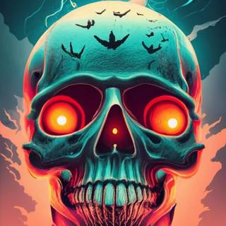 iPhone Halloween skull wallpaper