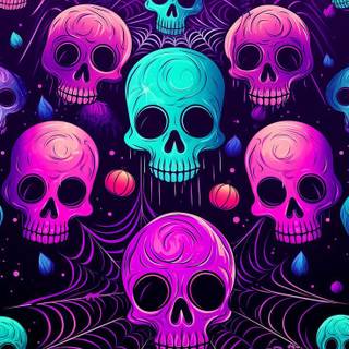 iPhone Halloween skull wallpaper