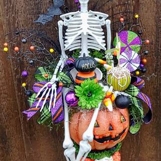 iPhone Halloween skull wallpaper