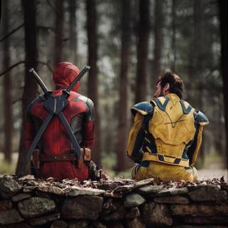 Deadpool and Wolverine characters wallpaper