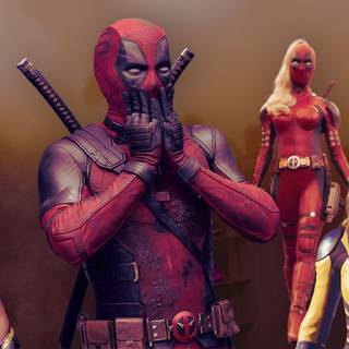 Deadpool and Wolverine characters wallpaper