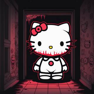 Hello Kitty scary wallpaper