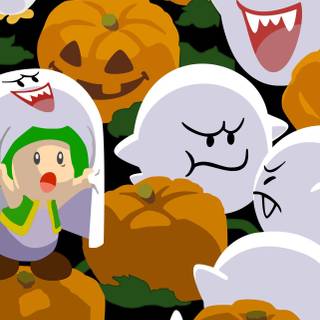 Mario Halloween iPhone wallpaper