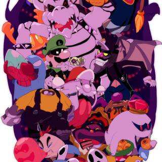 Mario Halloween iPhone wallpaper