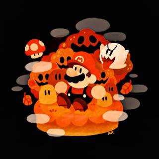 Mario Halloween iPhone wallpaper