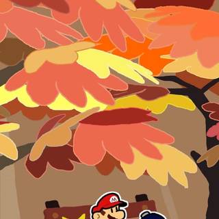 Mario Halloween iPhone wallpaper