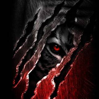 Red eyed wolf iPhone wallpaper