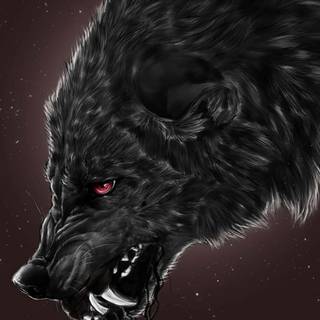 Red eyed wolf iPhone wallpaper