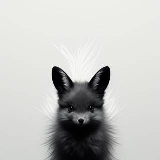 Black fox iPhone wallpaper