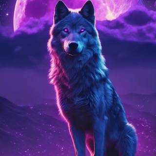 Red eyed wolf iPhone wallpaper