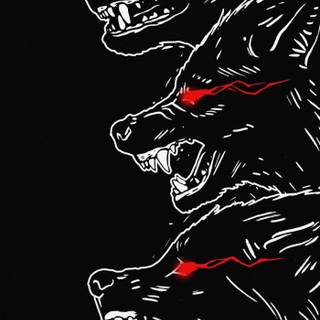 Red eyed wolf iPhone wallpaper
