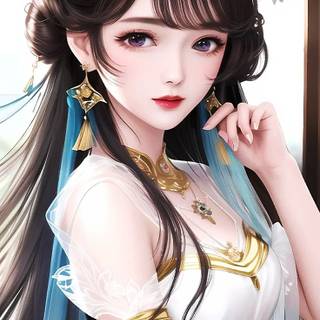 Cute Chinese cartoon girl wallpaper