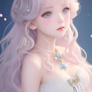 Cute Chinese cartoon girl wallpaper