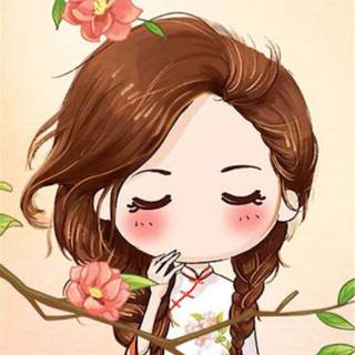 Cute Chinese cartoon girl wallpaper