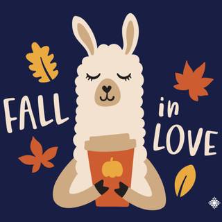 Autumn cartoon animals wallpaper