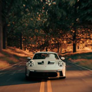 Porsche autumn PC wallpaper