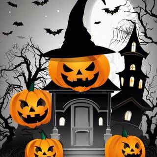 Cute Halloween spooky wallpaper