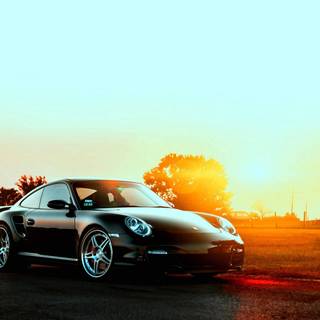 Porsche autumn PC wallpaper