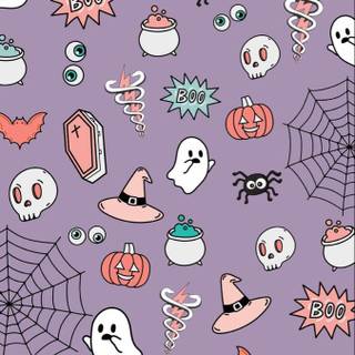 Cute Halloween spooky wallpaper