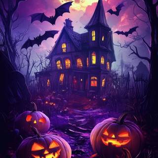 Cute Halloween spooky wallpaper