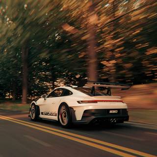 Porsche autumn PC wallpaper