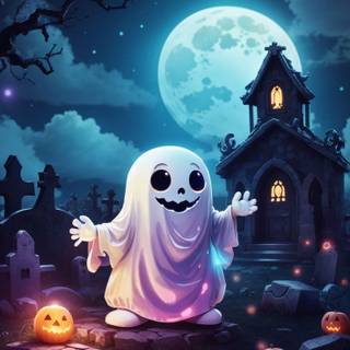 Halloween cute cartoon wallpaper