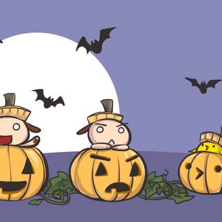 Halloween cute cartoon wallpaper