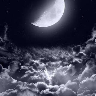 Cloudy night sky wallpaper