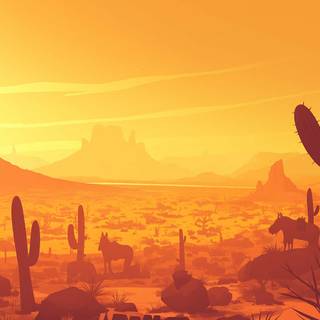 Western landscape wallpaper