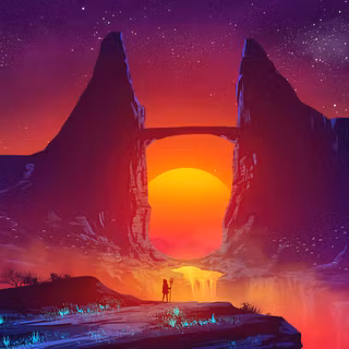 Digital landscape 4k wallpaper