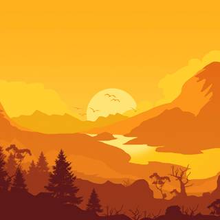 Orange minimal 4k wallpaper