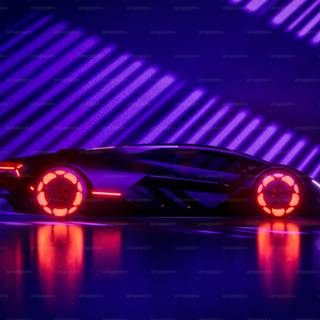 Cars 4k neon wallpaper
