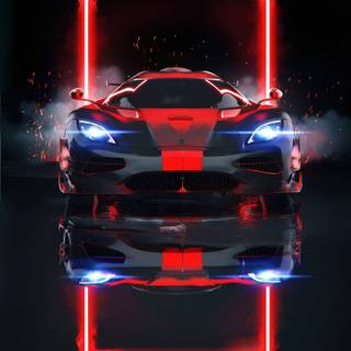 Neon cars mobile wallpaper