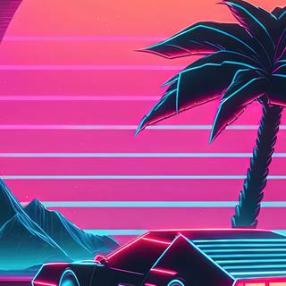 Cars 4k neon wallpaper