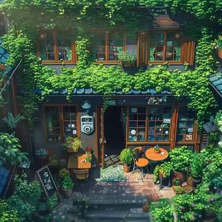 Coffee shop 4k wallpaper