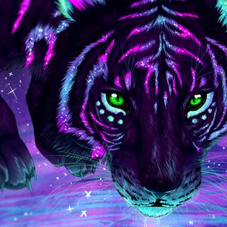 4k neon animal wallpaper