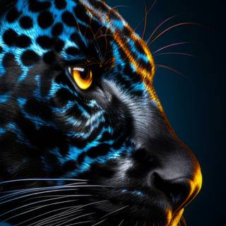 4k neon animal wallpaper