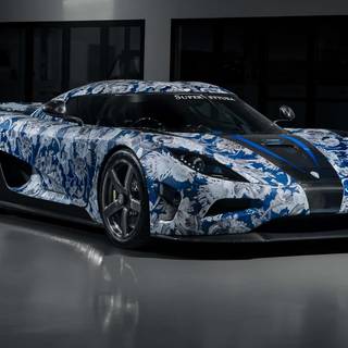 Blue Koenigsegg Agera RS wallpaper