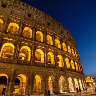 Rome Italy Colosseum at night wallpaper