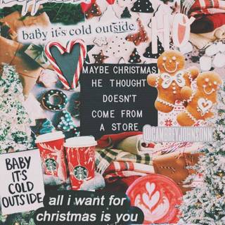 Red collage iPhone wallpaper