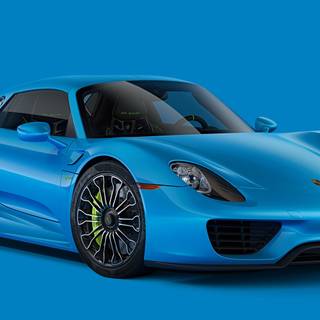 Blue Porsche iPhone wallpaper