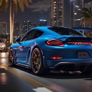 Blue Porsche iPhone wallpaper