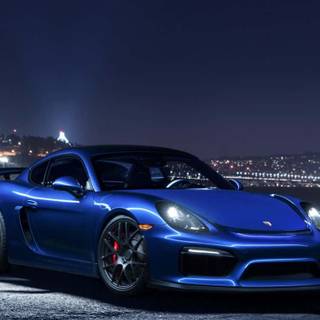 Blue Porsche iPhone wallpaper